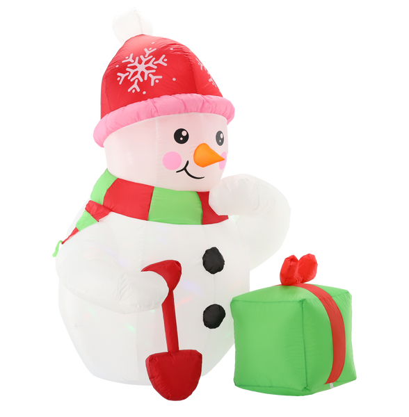 INFLATABLE SNOWMAN LED 180 CM