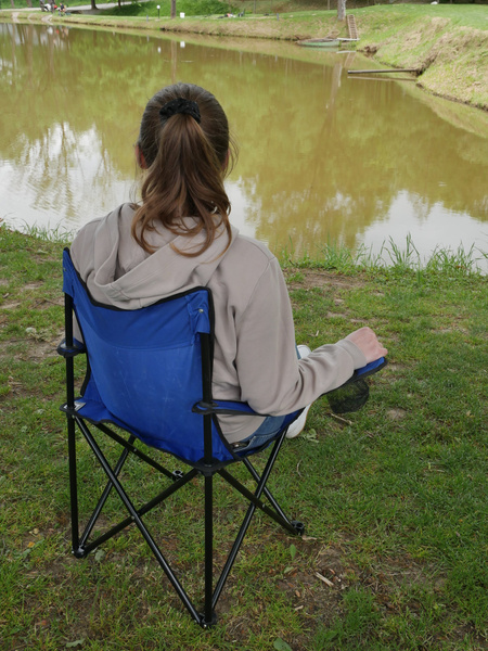 Složitelná turistická/rybářská židle modrá 50x50x80 cm *7150