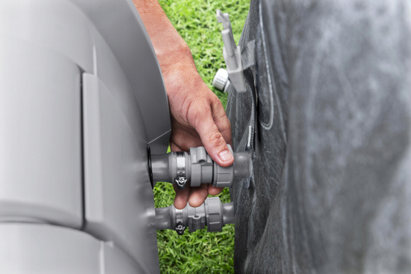 Lay-Z-Spa 71" x 26"/1.80m x 66cm Boracay Smart AirJet 4 Blue Marble