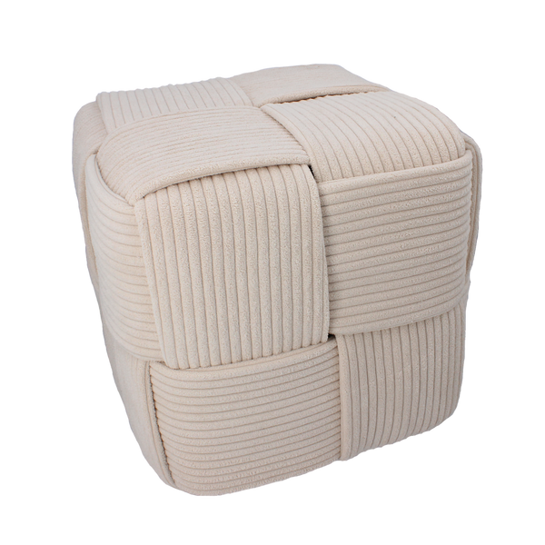 PUFA CUB PLECAT 40 X 40 X 40 CM CREMĂ *4194