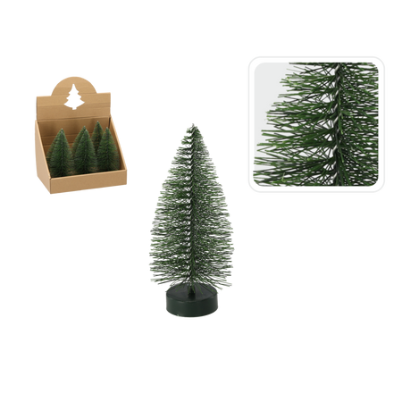 ORNAMENT CRĂCIUN. MINI BRAD 18 CM VERDE disp=6buc *9797