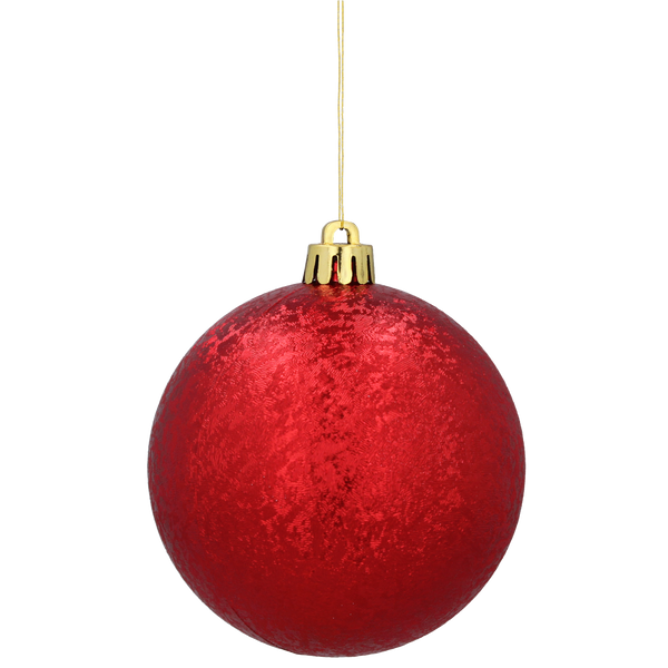 SET OF 20 BAUBLES 8 CM RED/GOLD/SILVER