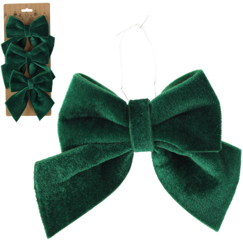 SET DE 3 FUNDITE DE CRĂCIUN 12 CM VERDE *3085