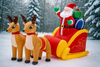 INFLATABLE SANTA ON SLEIGH WITH REINDEER LED 235 CM