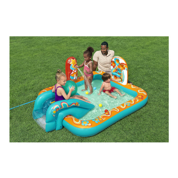 DMUCHANY PLAC ZABAW / BRODZIK ZE ZJEŻDŻALNIĄ 193 X 152 X 74 CM *8411