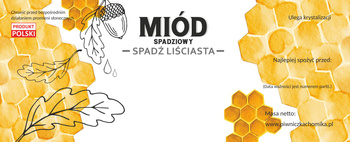 SADA 100 ŠTÍTIKOV MEDU SPADZIOVÉHO - SPADŇ DLISTOVÁ 154 x 60 MM *8238