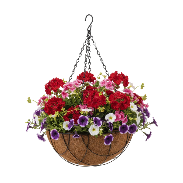 HANGING POT WITH A COCO LINER 30,5 x 15 CM