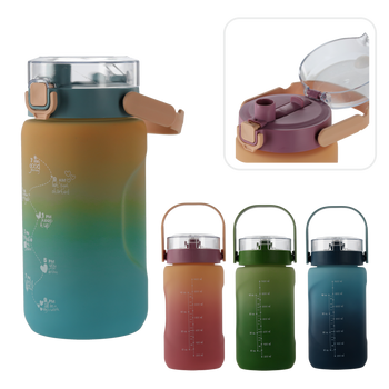 WATER BOTTLE 1500 ML GREEN OMBRE