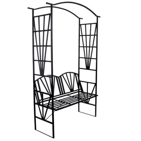 Garden pergola with bench 114 x 45 x 208 CM