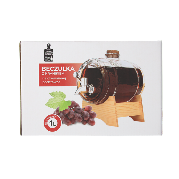 BECZUŁKA 1 L PE BAZĂ DIN LEMN CU ROBINET *5704