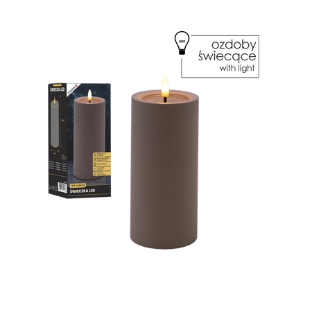 CANDLE LED GRIS 7 X 15 CM *9438