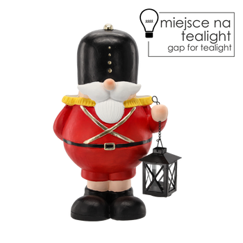 CHRISTMAS FIGURINE - LEAD SOLDIER WITH A LANTERN