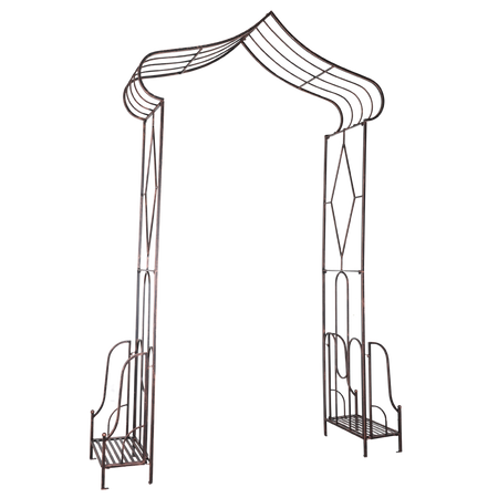 PERGOLA OGRODOWA 173 x 51 x 260 CM ANTYCZNY BRĄZ *1449