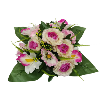 ARTIFICIAL BOUQUET OF FLOWERS PEONY ASSORTED COLOURS