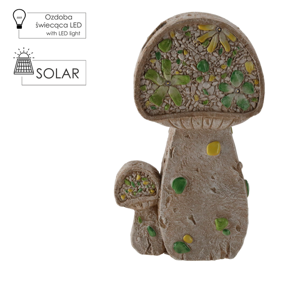 FIGURĂ DE GRĂDINĂ - CIUPERCILE PLATE 26 x 10 x 43 CM LED *7348