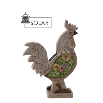 FIGURKA WIELKANOCNA - KOGUT W KWIATY 32 x 10 x 46 CM LED *7003