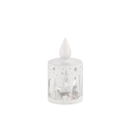 LAMPION LED - ŚWIECZKA BIAŁA 7,5 x 13,7 CM *1808