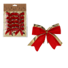 KPL. 10 INSIGNE DE CRĂCIUN 6CM ROȘU ambalaj=120buc *7894
