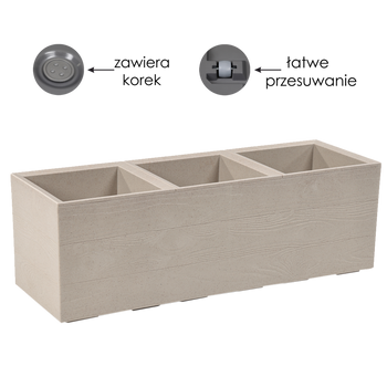 GHIVECI KARO 900X300MM PLATBAND COFFEE LATTE*58460