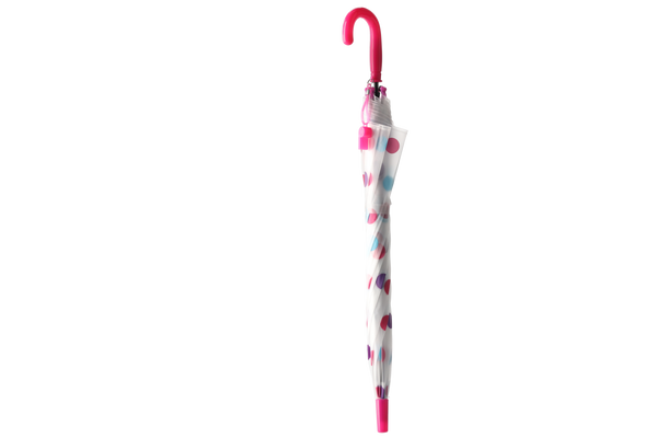 PARASOL PÓŁAUTOMAT. KLASYCZNY MAŁY KROPKI MIX KOLORÓW dia 83 CM opak=12szt *4316