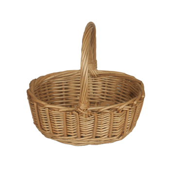 COS DE RATAN 23 x 17 x 10/21 CM CU MÂNER - NATURAL *8451