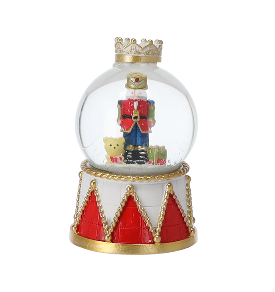 VÁNOČNÍ SNĚHOVÁ KULIČKA - KULIČKA NA OŘÍŠKY 5,5 x 5 x 9 CM MIX VZORŮ disp=12ks *5683