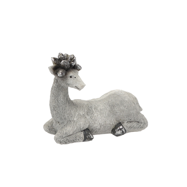 CHRISTMAS DECORATION - GREY REINDEER