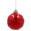 SET OF 12 BAUBLES 6 CM RED/GREEN/WHITE 