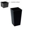 Planter FINEZJA 190X190 MM WITH INSERT - BLACK