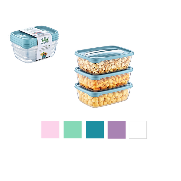 SET 3 RECIPIENTE RECTANGULARE trend box 0,3L *8854