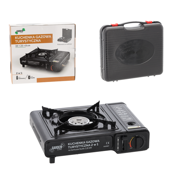 TOURIST GAS COOKER FOR CARTRIDGES 34 X 26 X 9 CM