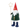 CHRISTMAS DECORATION - METAL GNOME WITH STAR LED 13 x 13 x 37 CM