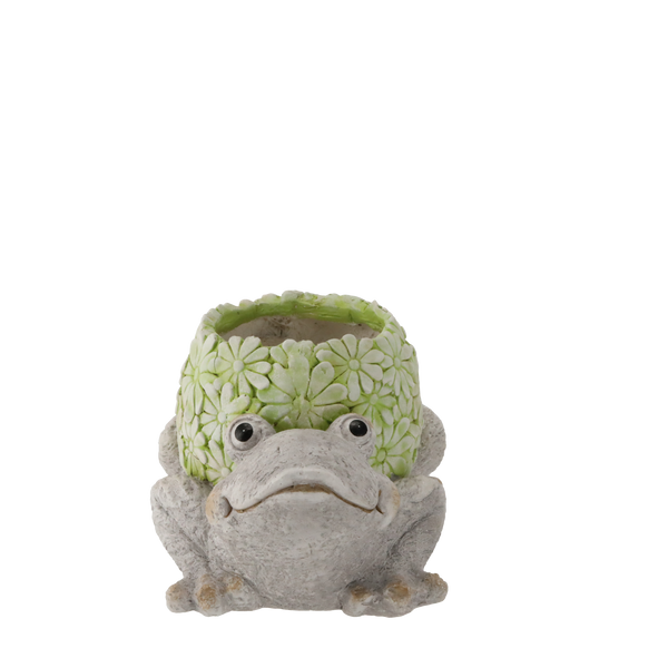 GARDEN POT – GREEN FROG 34 X 26 X 21,8 CM