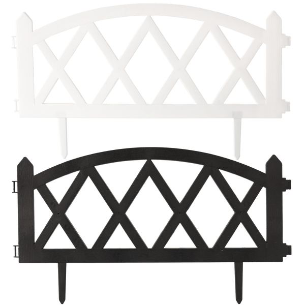 SET OF 4 GARDEN FENCE PANELS 59.5 x 32.5 CM