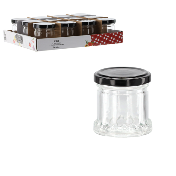 BORCAN 60 ML CU PRESE ȘI CU CAPAC METALIC NEGRU ambal=12 buc *2493