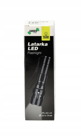 ČIERNA LED SVETLOMNÍK 260LM bal=12 ks *1106