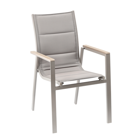 SCaUNĂ DE GRĂDINĂ DIN ALUMINIU POLYWOOD 64 x 55 x 91 CM BEJ *9484