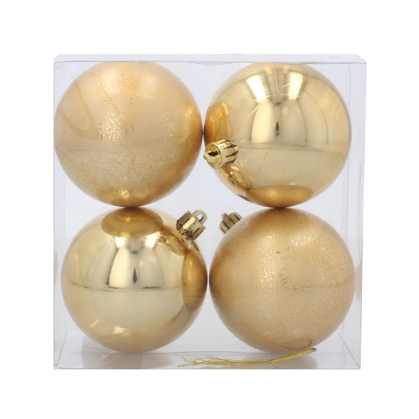 KPL. 4 BOMBEK 8 CM CZERWONY/ZŁOTY/SREBRNY *2907