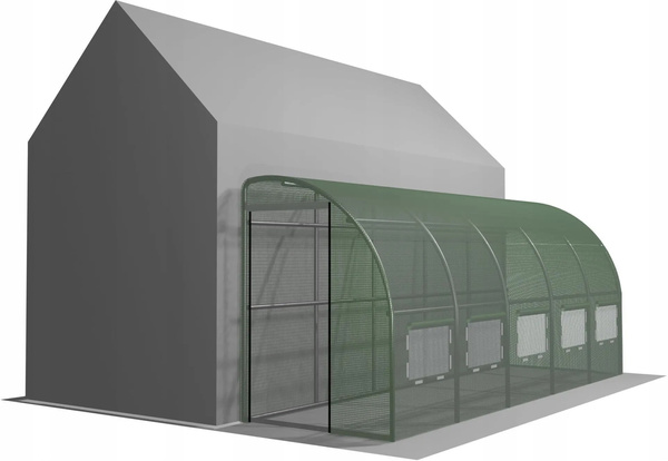 TUNEL FOLIOWY OGRODOWY 5 SEGMENTOWY "POŁÓWKA" ZIELONY 6x1,5x2 m