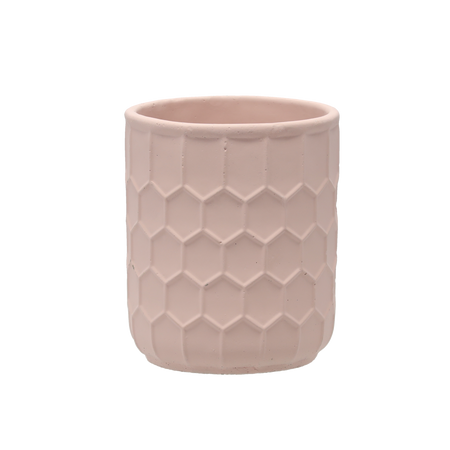 CEMENT COVER FOR POT 13.5 X 13.5 X 16 CM HONEYCOMB PINK