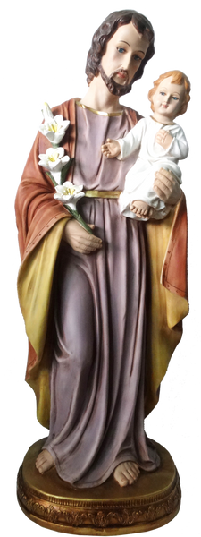 FIGURA SV. JOSAF KOPIČ S DÍTĚTEM 99 CM SKLENĚNÉ OČI *4510