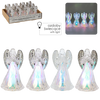 CHRISTMAS DECORATION - LED PLASTIC ANGEL 7,5 X 12,5 CM ASSORTED DESIGNS disp=12pcs