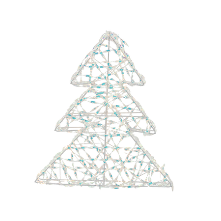 Vianočná ozdoba - LED stromček 30 cm irizujúci *6352