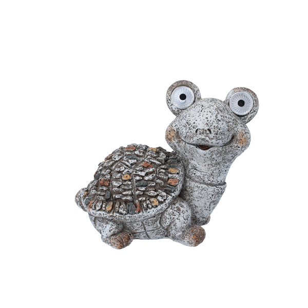 FIGURĂ DE GRĂDINĂ - BROASCĂ CU OCHI ÎNDRĂGHIȚI 20 x 12,5 x 17,5 CM LED pachet=4buc *7928