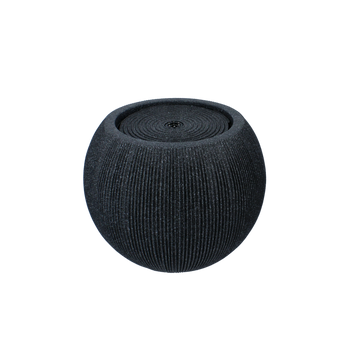 PLASTIC GARDEN FOUNTAIN WITH LED 53 x 53 x 41,5 CM ROUND BLACK