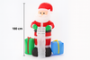 INFLATABLE SANTA CLAUS WITH LIST AND PRESENTS 180 CM LED