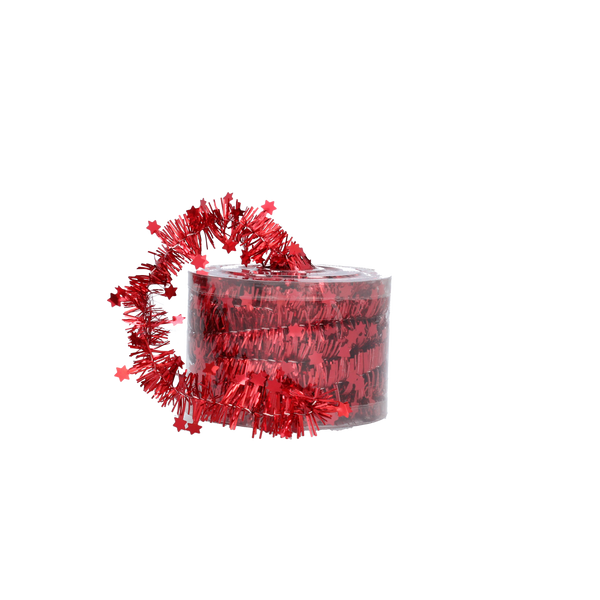 ŁAŃCUCH NA CHOINKĘ 7M Z GWIAZDKAMI CZERWONY/ZŁOTY/SREBRNY *3331