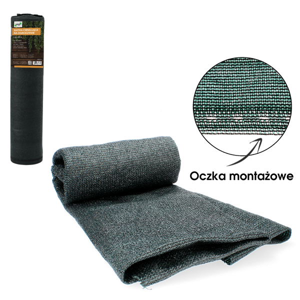 SHADING MESH FOR THE FENCE DARK GREEN 1,5 x 10 M 135g/m2 90% *5641