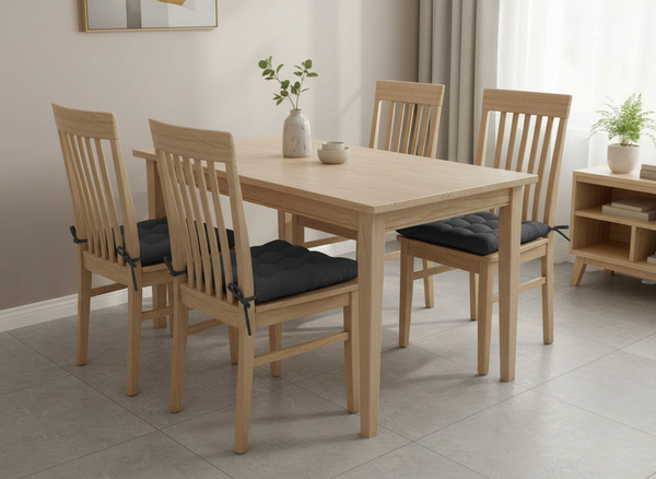 PODUSZKA NA KRZESŁO 40 x 40 x 6 CM CIEMNOSZARA