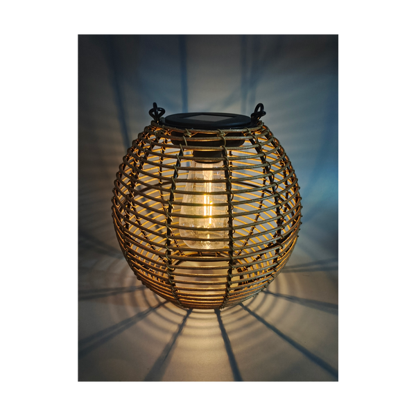 SOLAR LANTERN BROWN 19 CM LED